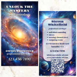 Celestial Galaxy Professional Astrologe  Visitenkarte
