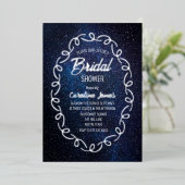 Celestial Galaxy Sky Frame Gold Foil Brautparty Folieneinladung (Stehend vorne)