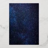 Celestial Galaxy Sky Frame Gold Foil Brautparty Folieneinladung (Rückseite)