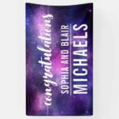 Celestial Galaxy Space Hochzeit Herzlichen Glückwu Banner (Vertikal)