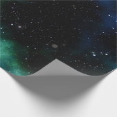 Celestial Galaxy Stars Foto Geschenkpapier (Ecke)