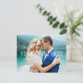 Celestial Galaxy Stars Hochzeit Dankeschön Foto Postkarte (Stehend Vorderseite)