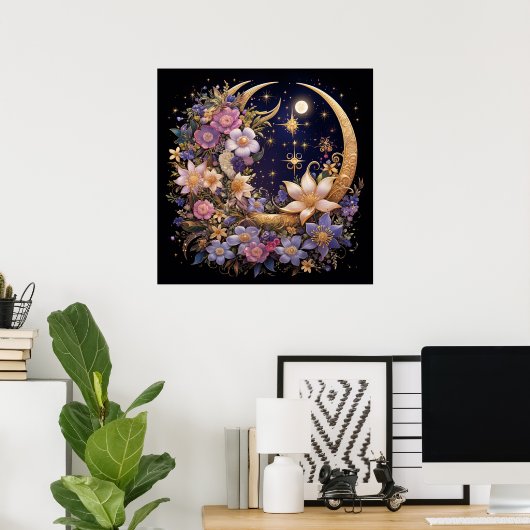 Celestial Garden Crescent Poster (Heimbüro)