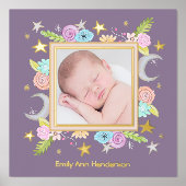 Celestial Garden Moon Star Lavender Neugeborenes F Foliendrucke (Vorderseite)