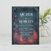 Celestial Garden Wedding Einladung (Stehend Vorderseite)