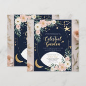 Celestial Garden Wedding Einladung (Vorne/Hinten)