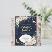 Celestial Garden Wedding Einladung (Stehend Vorderseite)