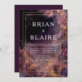 Celestial Garden Wedding Einladung (Vorne/Hinten)