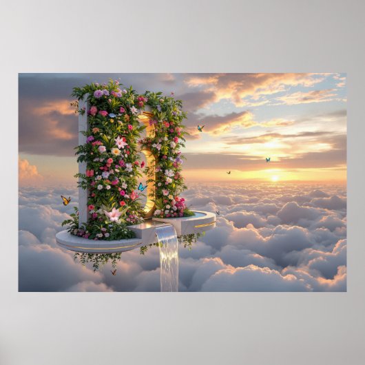 Celestial Garden: Where Waters Meet the Sky Poster (Vorne)
