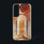 Celestial Gateway Phone Case Samsung Galaxy Hülle<br><div class="desc">Ein himmlischer Bogen unter einem roten Mond lädt zum Überqueren ins Unbekannte ein - perfekt für Träumer und Sterngucker.</div>