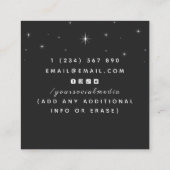 Celestial Gem Moon Jewelier Designer Quadratische Visitenkarte (Rückseite)