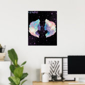 Celestial Gemini – Astrology Art Poster (Heimbüro)