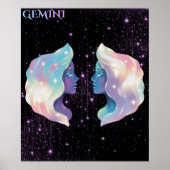 Celestial Gemini – Astrology Art Poster (Vorne)