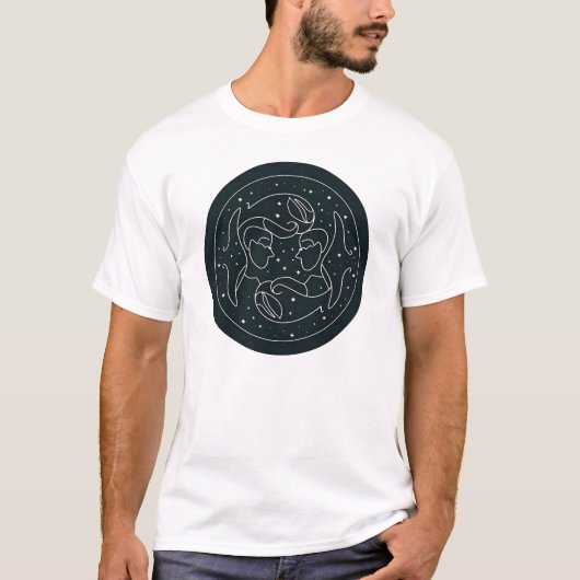 Celestial Gemini Twins T-Shirt (Vorderseite)