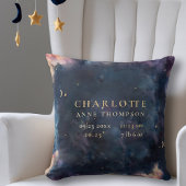 Celestial Geschenk Geburtsstaten Keepake Navy Kind Kissen