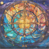 Celestial gestanztes Glas Vinyl Sticker (Vorderseite)