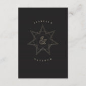 Celestial Gewerkschaft Wedding Details Card (Gold) Begleitkarte (Rückseite)