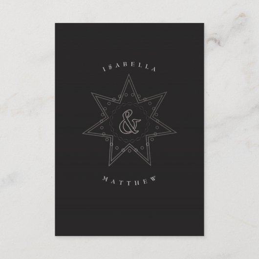 Celestial Gewerkschaft Wedding Details Card (Silbe Begleitkarte (Rückseite)