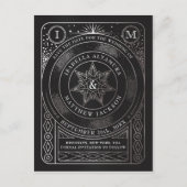 Celestial Gewerkschaft Wedding Save the Date Postc Ankündigungspostkarte (Vorderseite)