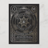 Celestial Gewerkschaft Wedding Save the Date Postc