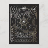 Celestial Gewerkschaft Wedding Save the Date Postc Ankündigungspostkarte (Vorderseite)