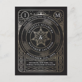 Celestial Gewerkschaft Wedding Save the Date Postc Ankündigungspostkarte