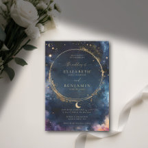 Celestial Gift Midnight Blue Elegante Gold Wedding