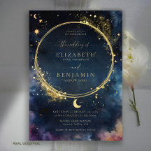 Celestial Gift Midnight Blue Elegante Gold Wedding