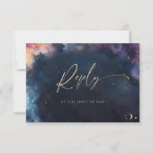 Celestial Gift Midnight Blue Meet Wedding RSVP (Vorderseite)