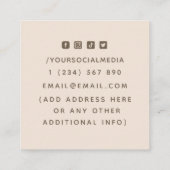 Celestial Girl Illustration Skincare Schönheitscre Quadratische Visitenkarte (Rückseite)