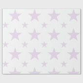 Celestial Girly Pastel Purple Stars Pattern Spring Geschenkpapier (Flach)