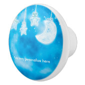 Celestial Glows Stars & Moon Blue Sky Kinderzimmer Keramikknauf (Rechts)
