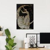 Celestial Goddess Art Print, Gothic Romance Decor, Poster (Heimbüro)