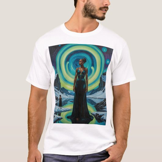 Celestial Goddess Cosmic Dreamscape T-Shirt (Vorderseite)