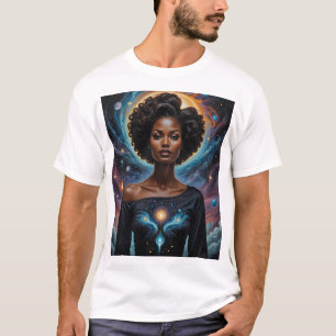 Celestial Goddess Cosmic Energy T - Shirt Galaxy A