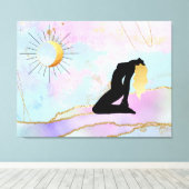*~* Celestial Goddess Rainbow Pastel Glitzer AP22 Leinwanddruck (Insitu (Holzboden))