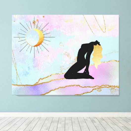 *~* Celestial Goddess Rainbow Pastel Glitzer AP22 Leinwanddruck (Insitu (Holzboden))