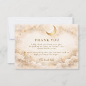 Celestial Gold Arch Bridal Shower Dankeskarte (Vorderseite)