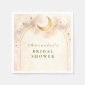 Celestial Gold Arch Bridal Shower Serviette (Vorderseite)