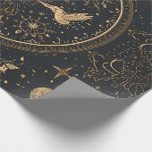 Celestial Gold Baroque Wrapping Paper Geschenkpapier (Ecke)