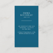 Celestial Gold Black Sun Moon Blue Business Card Visitenkarte (Rückseite)