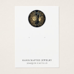 Celestial Gold Black Sun Moon Earring Juwelen