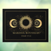 Celestial Gold Black Sun Moon Fensterheber Fensteraufkleber (Blatt 3)