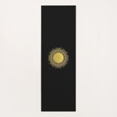Celestial Gold Black Sun Moon Phase Personalisiert Yogamatte (Rückseite)