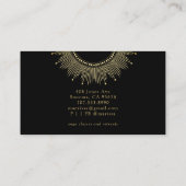 Celestial Gold Black Sun Moon Visitenkarte (Rückseite)