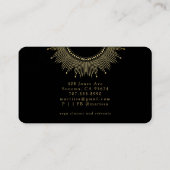 Celestial Gold Black Sun Moon Visitenkarte (Rückseite)