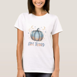 Celestial Gold Blue Pumpkin T-Shirt