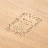 Celestial Gold Exclusive Quinceanera Acryleinladungen (Ablage )