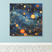 Celestial Gold Galaxy Leinwand Art (Insitu (Holzboden))