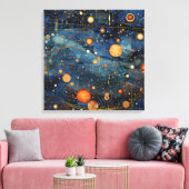 Celestial Gold Galaxy Leinwand Art (Insitu (Wohnzimmer))